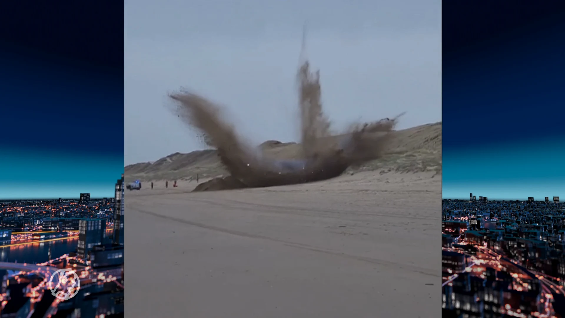 ZIEN: Explosief tot ontploffing gebracht op strand Egmond aan Zee
