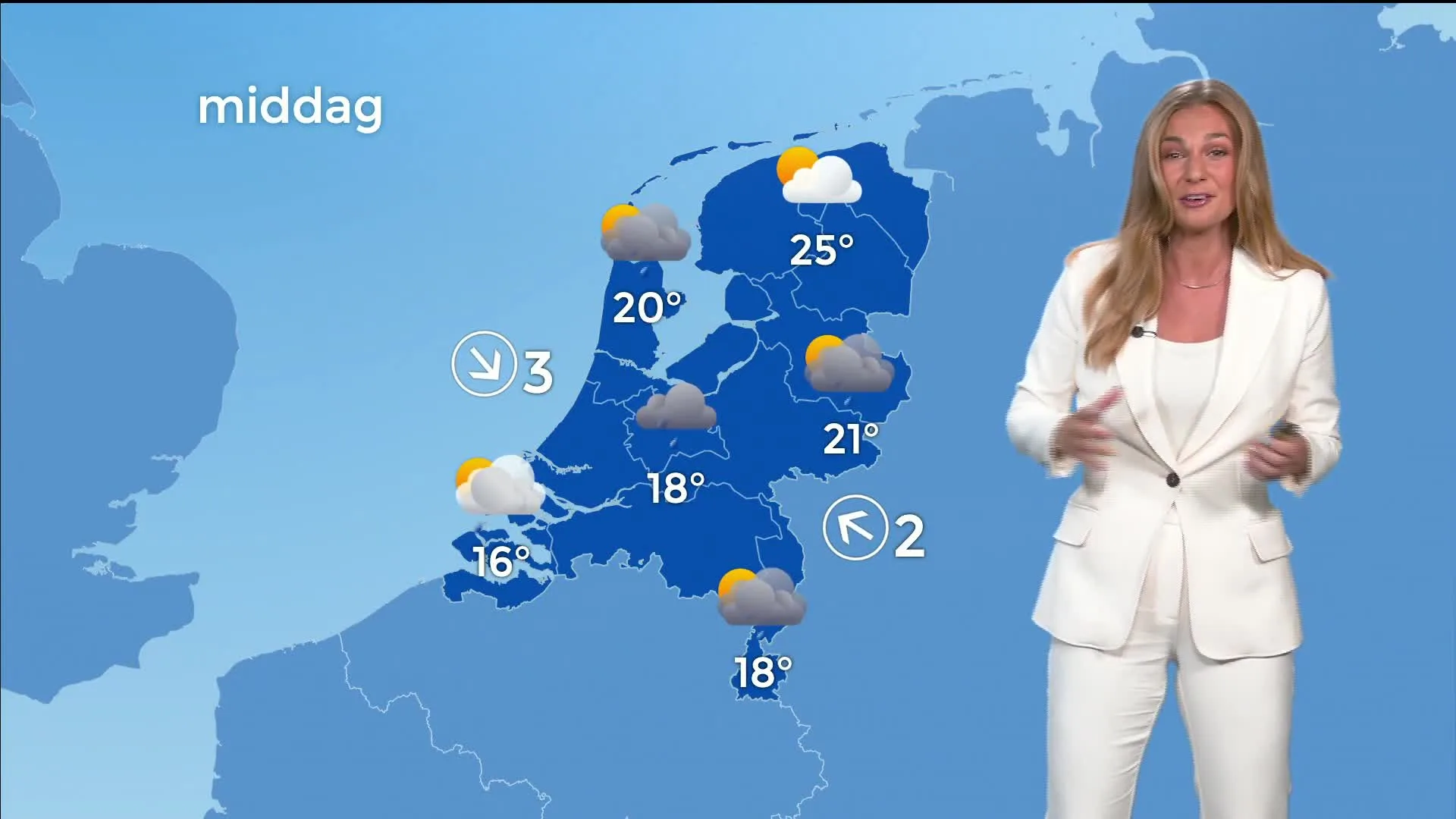Zomer in het hoge noorden, rest van het land fikse regenbuien met onweer
