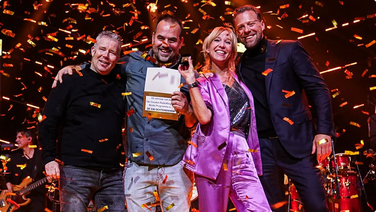 De 538 Ochtendshow wint de Gouden RadioRing in 2024