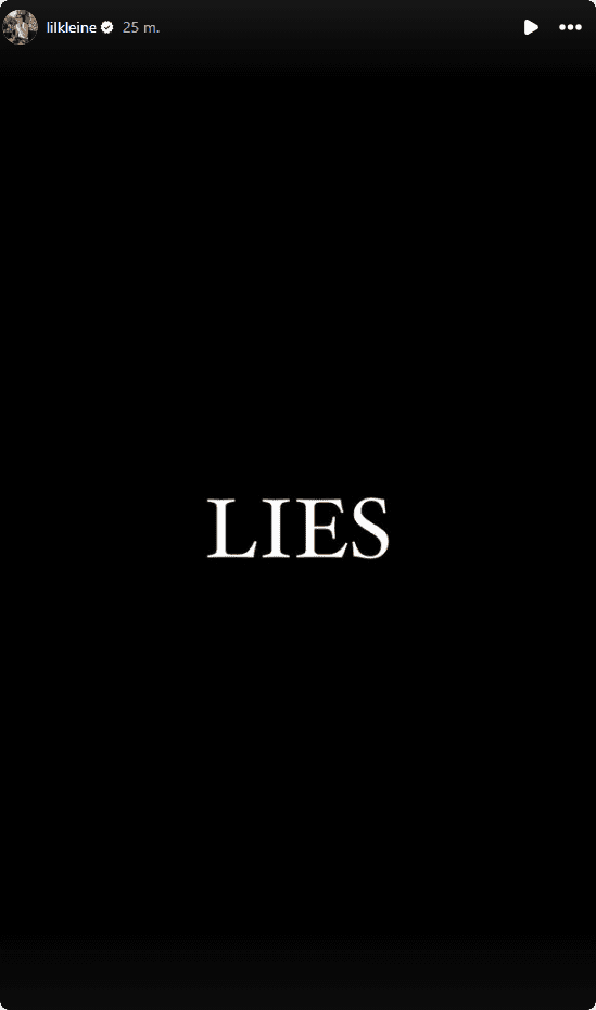 Bron: Instagram story Jorik Scholten (Lil Kleine). 