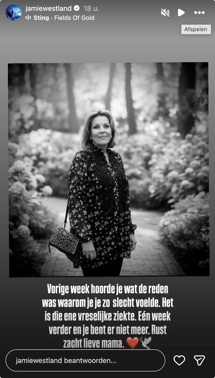 Bron: Instagram Jamie Westland