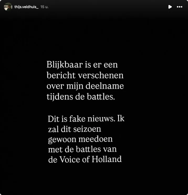 TVOH-Thijs over "fake nieuws" (@Instagram)