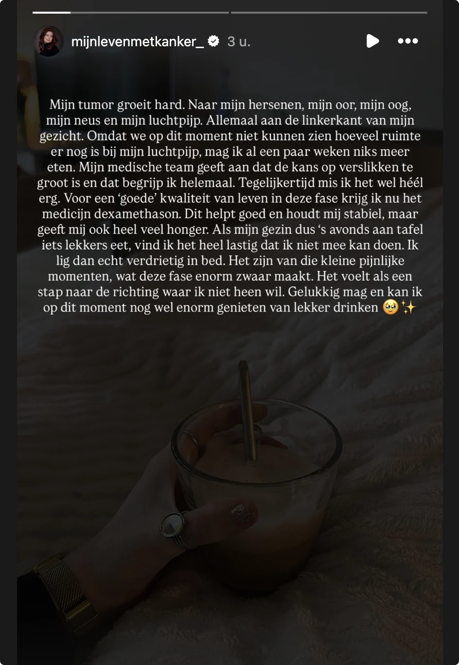 Bron: Instagram @mijnlevenmetkanker_