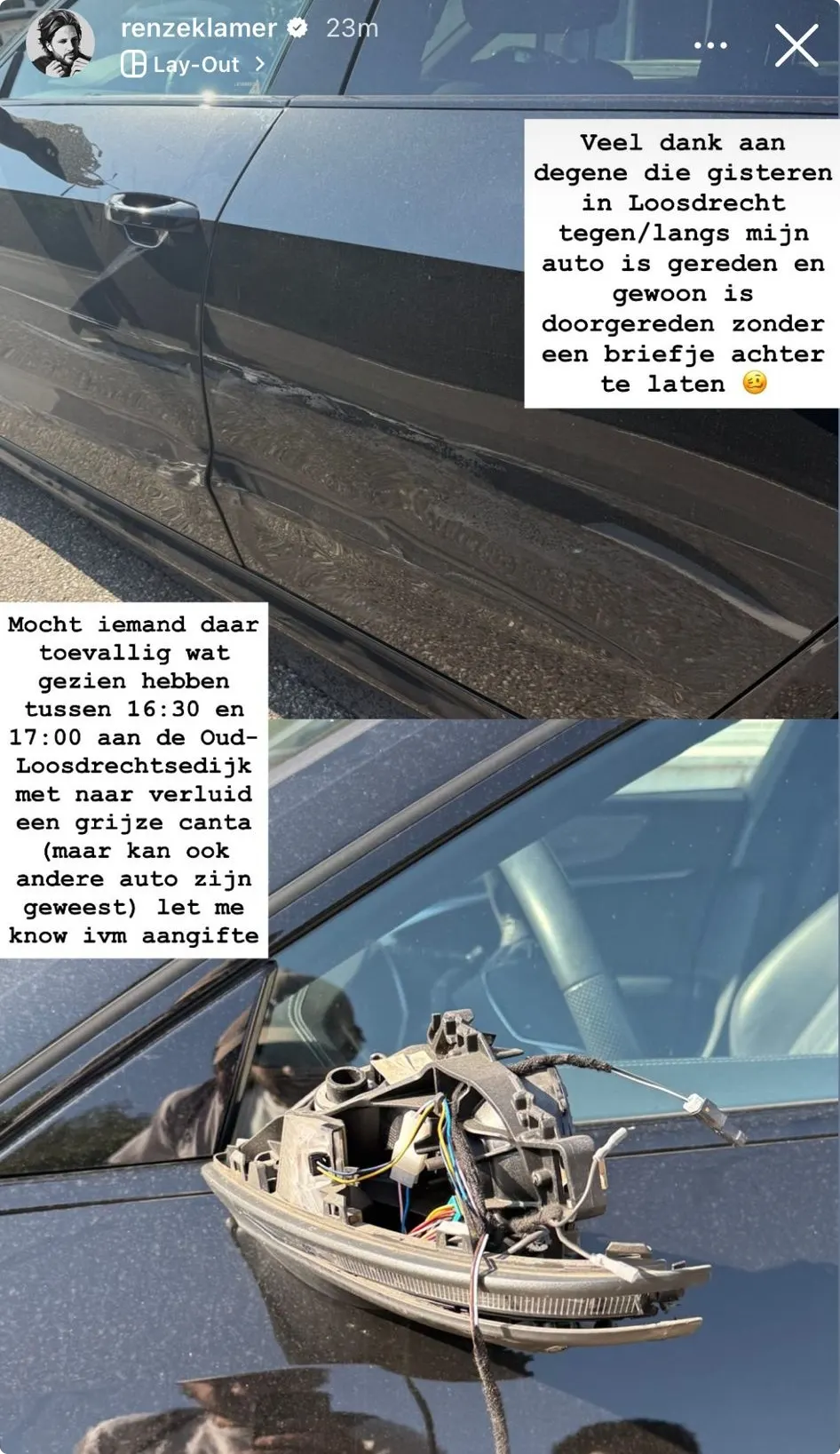 Bron: Instagram Renze Klamer