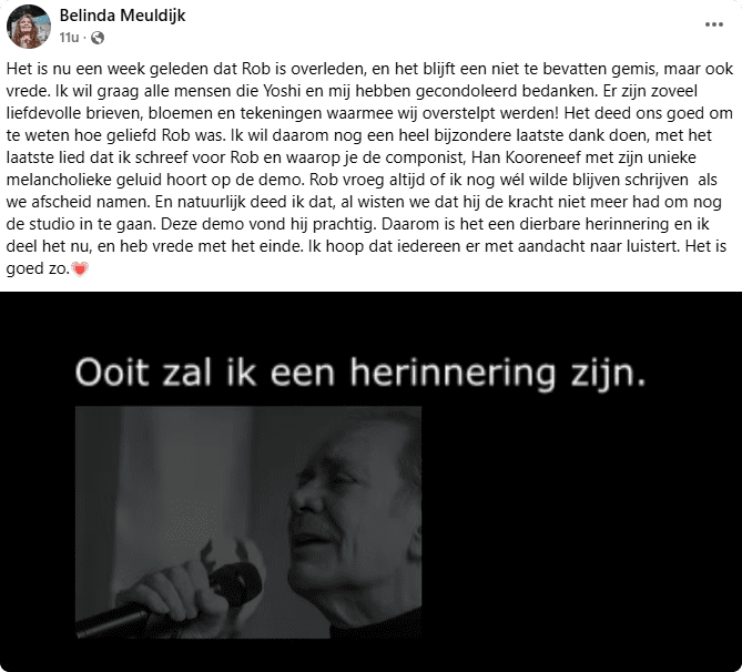 Bron: Facebook Belinda Meuldijk.