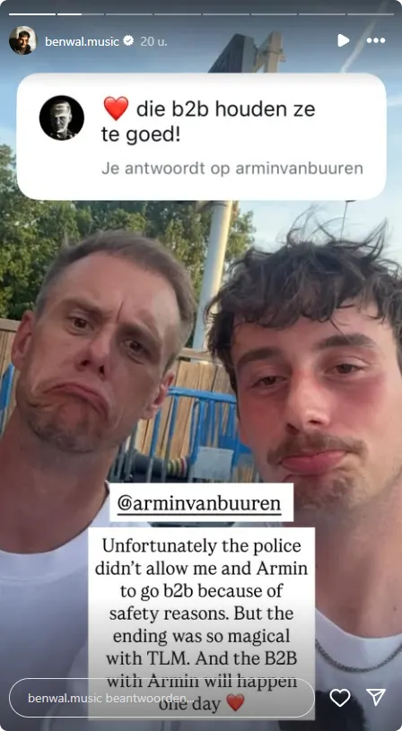 Armin van Buuren kon niet optreden op de A10.