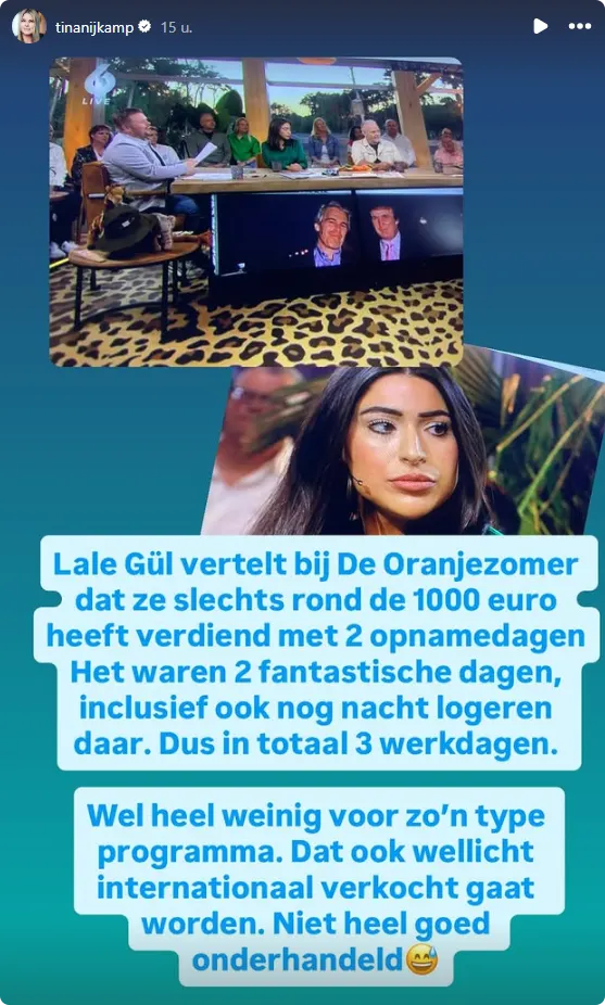 Bron: Tina Nijkamp op Instagram. 