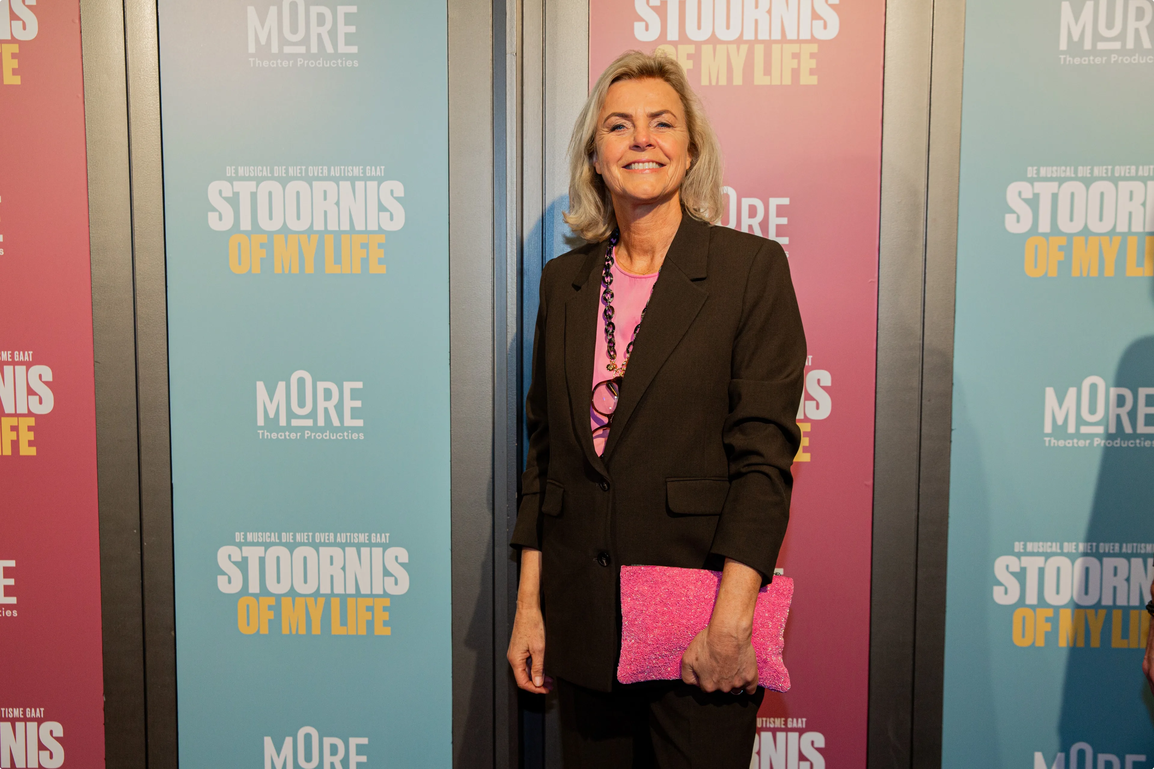 Irene Moors op de rode loper voorafgaand aan de premiere van de musical Stoornis of my Life in theater DeLaMar. Bron: ANP / Wesley de Wit.