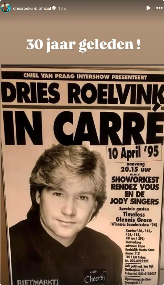 Bron: Dries Roelvink op Instagram.