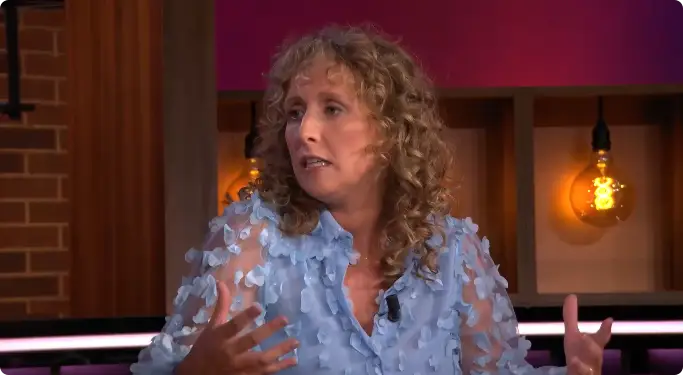 Lara Zevenberg in RTL Tonight. Screenshot: Videoland.