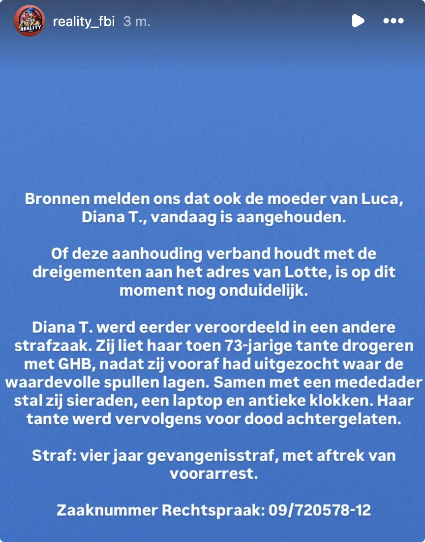 Bron: Instagram RealityFBI