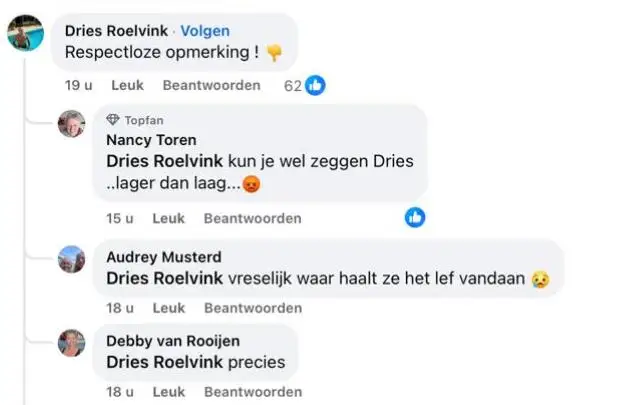 Dries Roelvink reageert op tweet Sylvana Simons over Ron Brandsteder. 