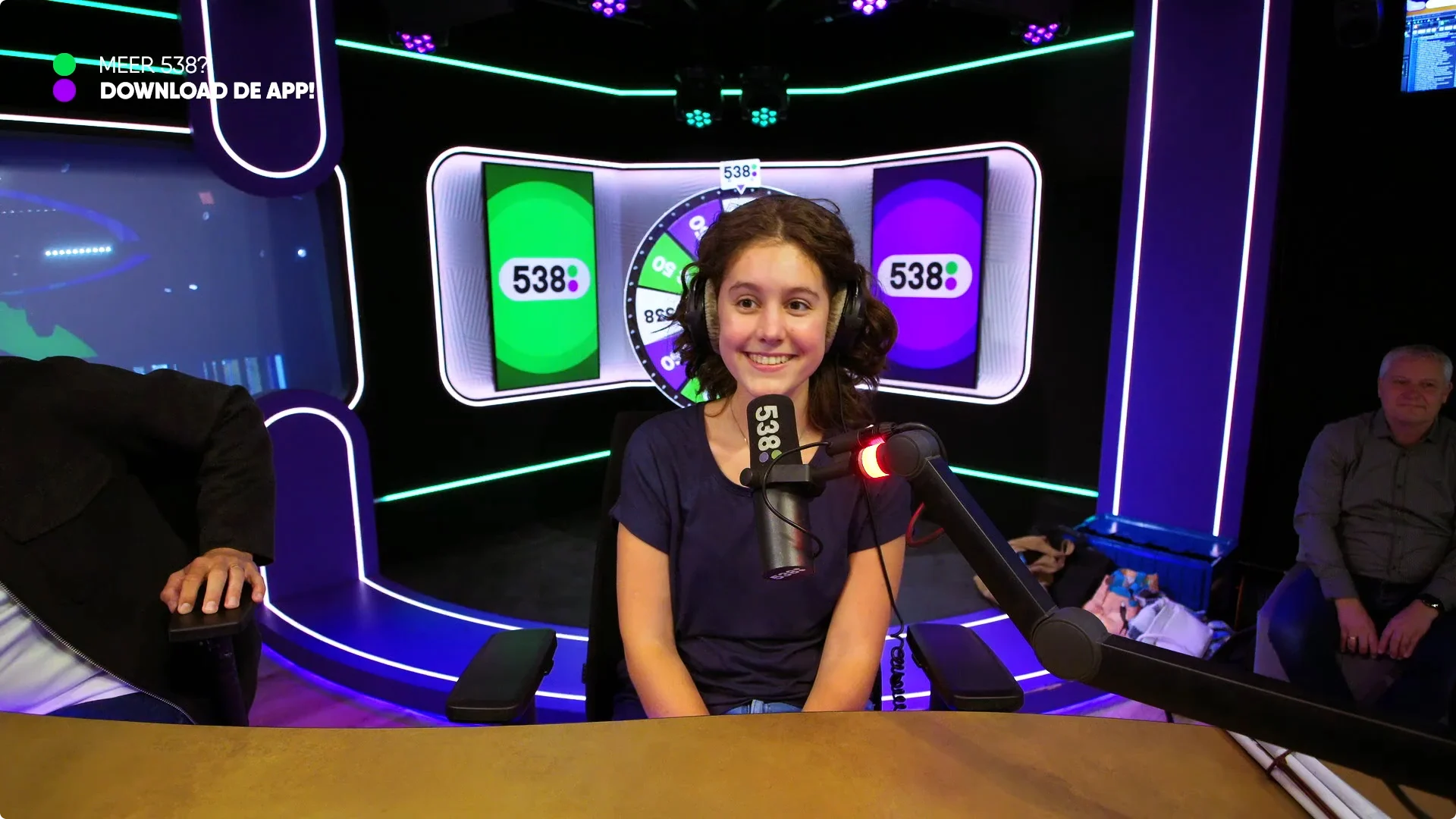 Emelie in de Radio 538-uitzending - Bron: Radio 538.