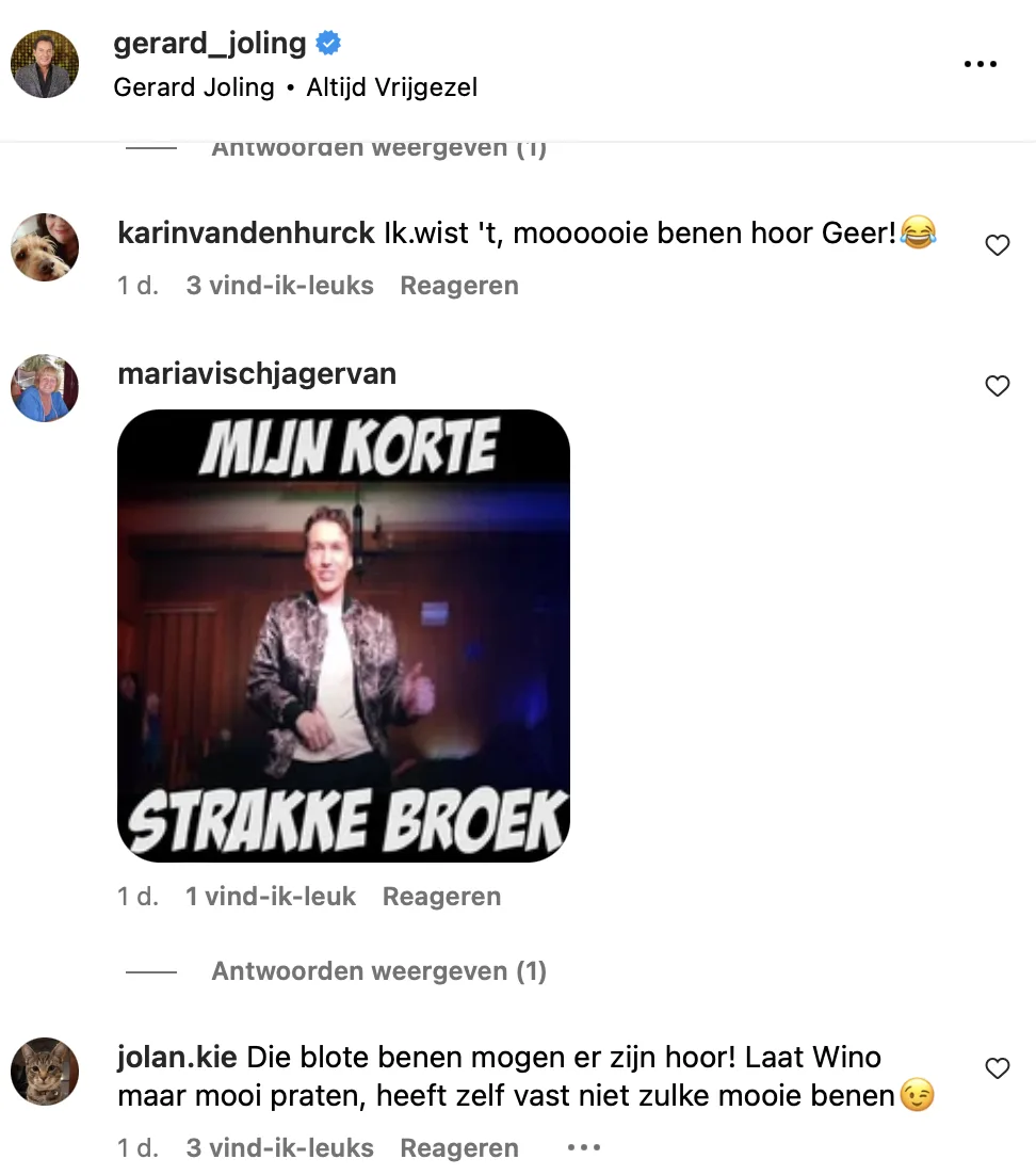 Bron: Gerard Joling op Instagram. 