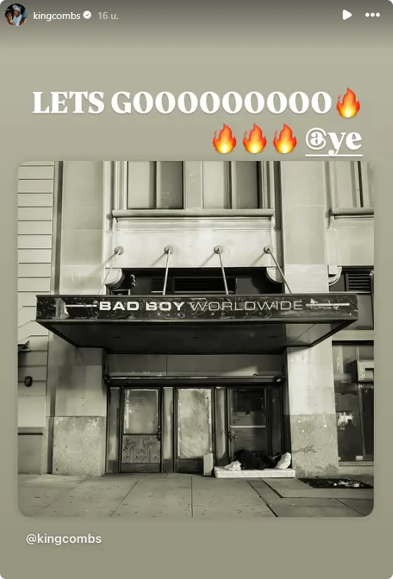 Bron: Christian Combs op Instagram.