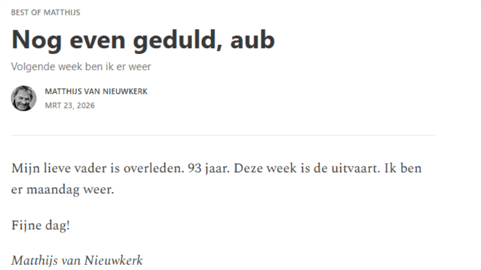 Bron: SubStack Matthijs van Nieuwkerk
