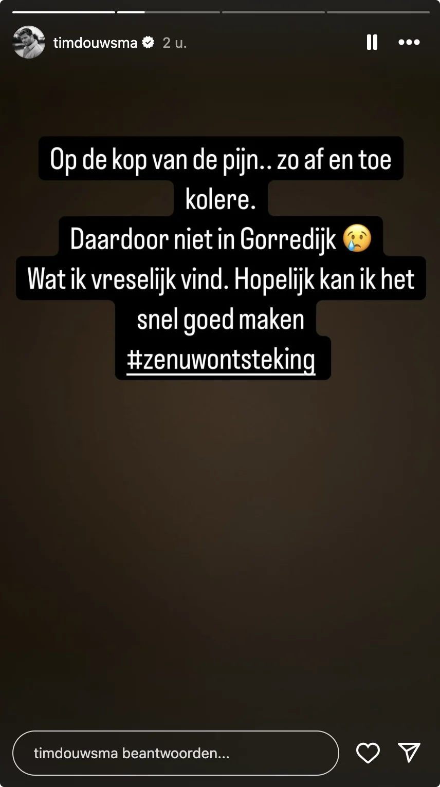 Bron: Instagram Tim Douwsma