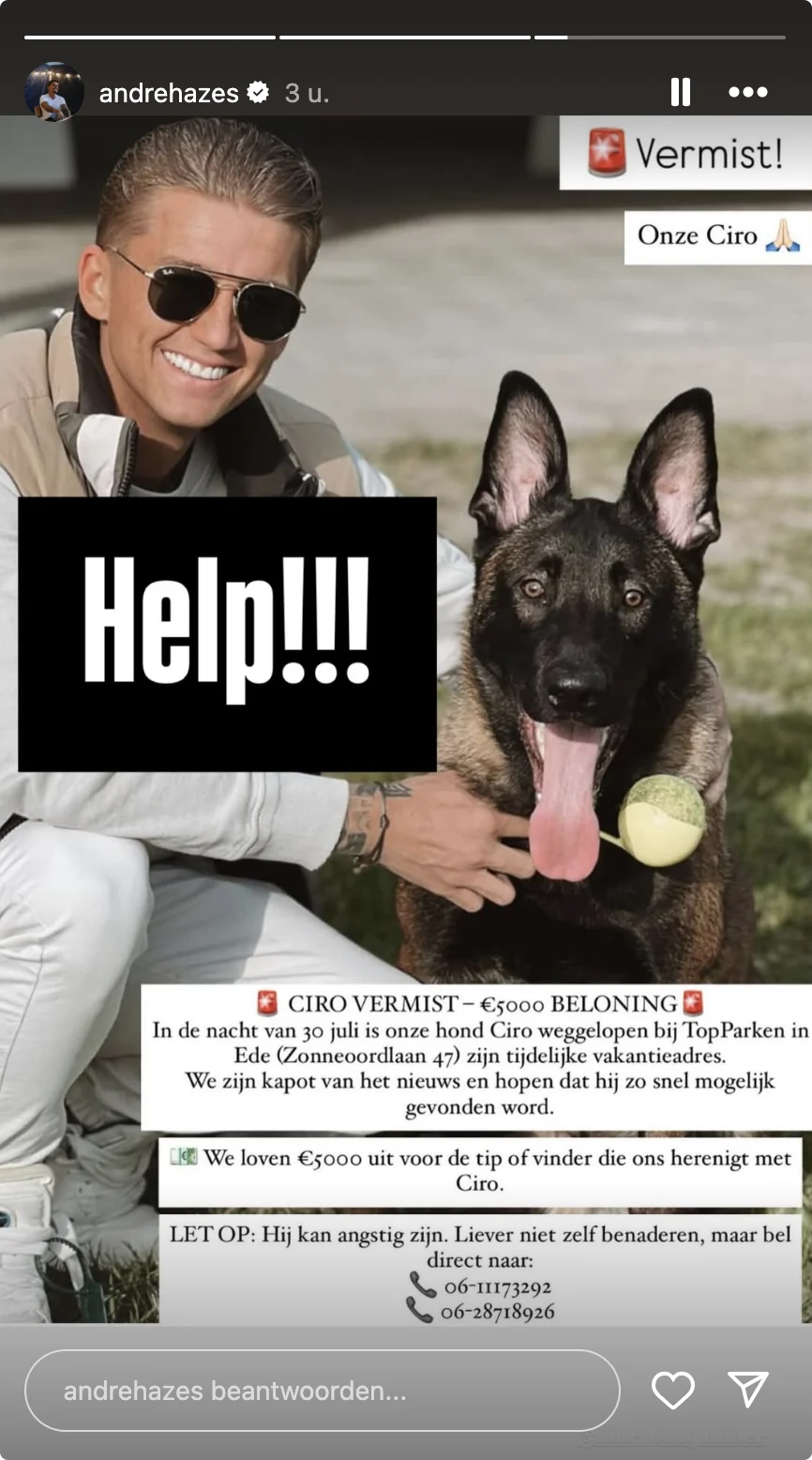 Bron: Instagram André Hazes