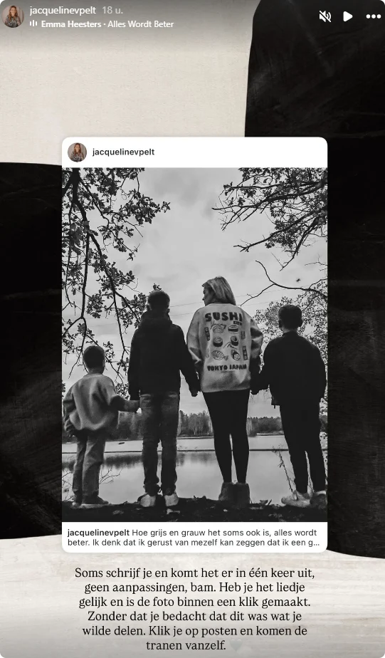 Bron: Jacqueline op Instagram.