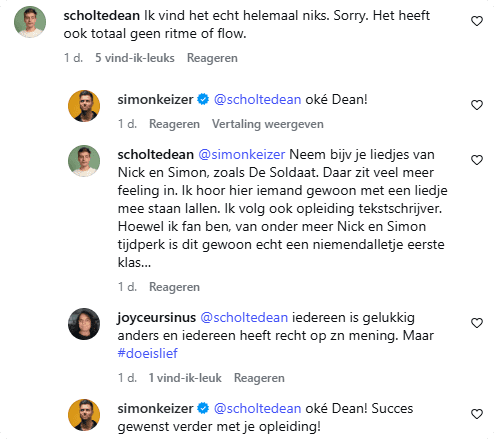 Bron: Instagram Simon Keizer