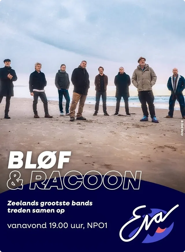 Racoon en BLØF bij Eva Jinek, bron: Instagram.