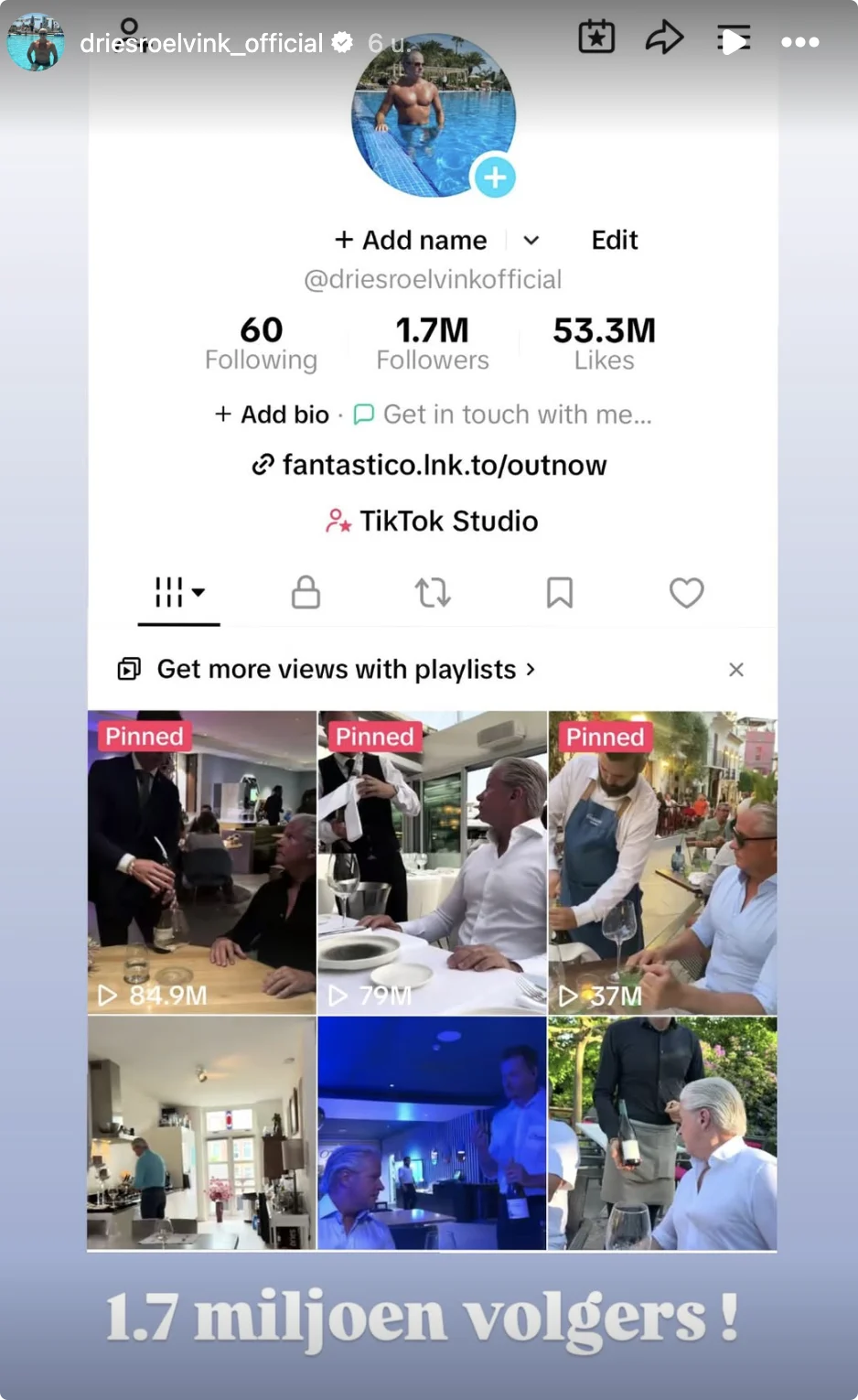 Bron: Instagram @driesroelvink_official