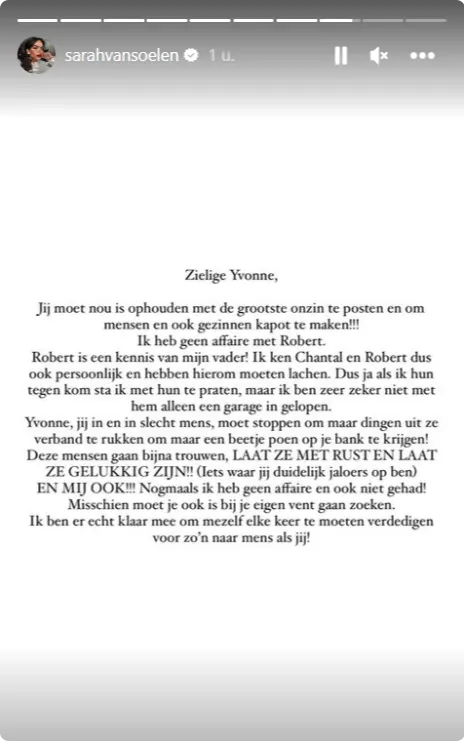 bron: Instagram Sarah van Soelen