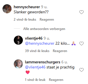 Bron: Eveline op Instagram.