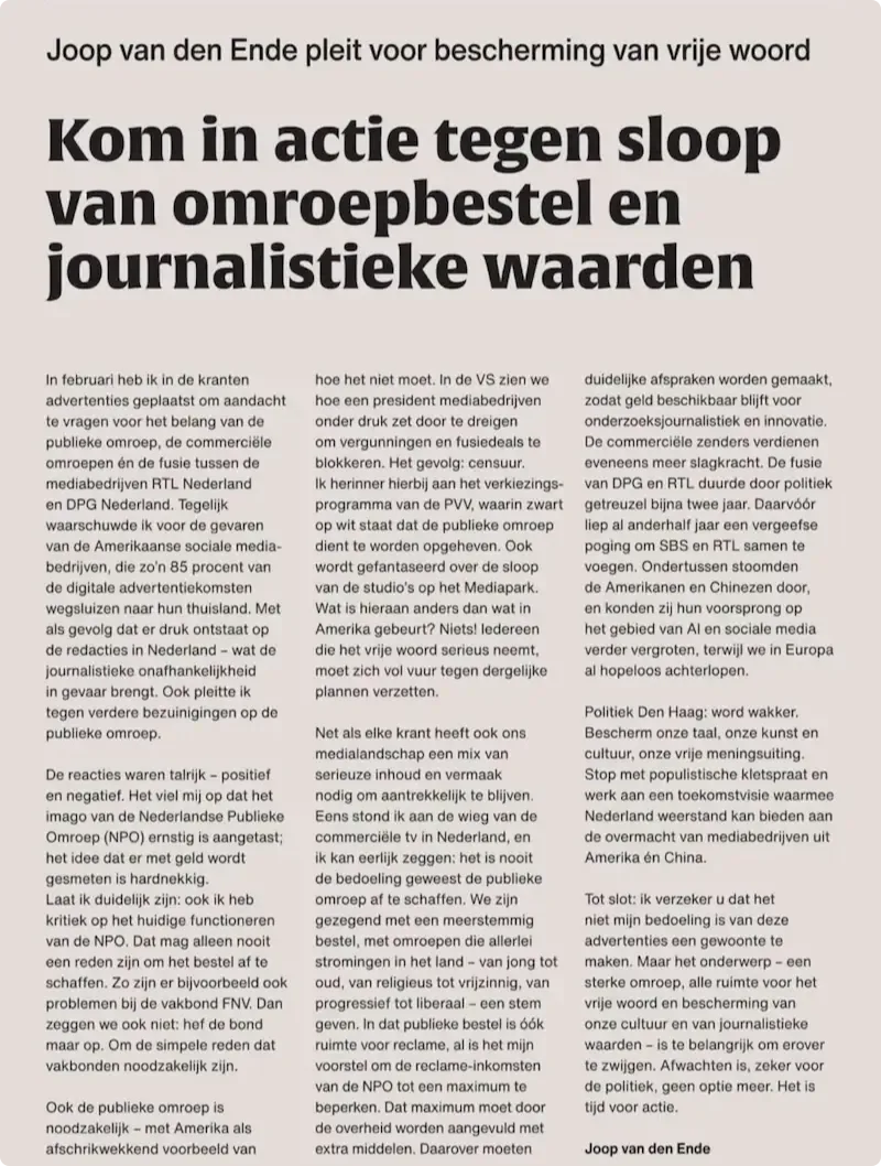 Foto advertentie: AD