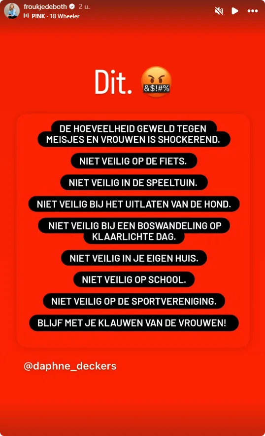 Bron: Froukje de Both op Instagram.