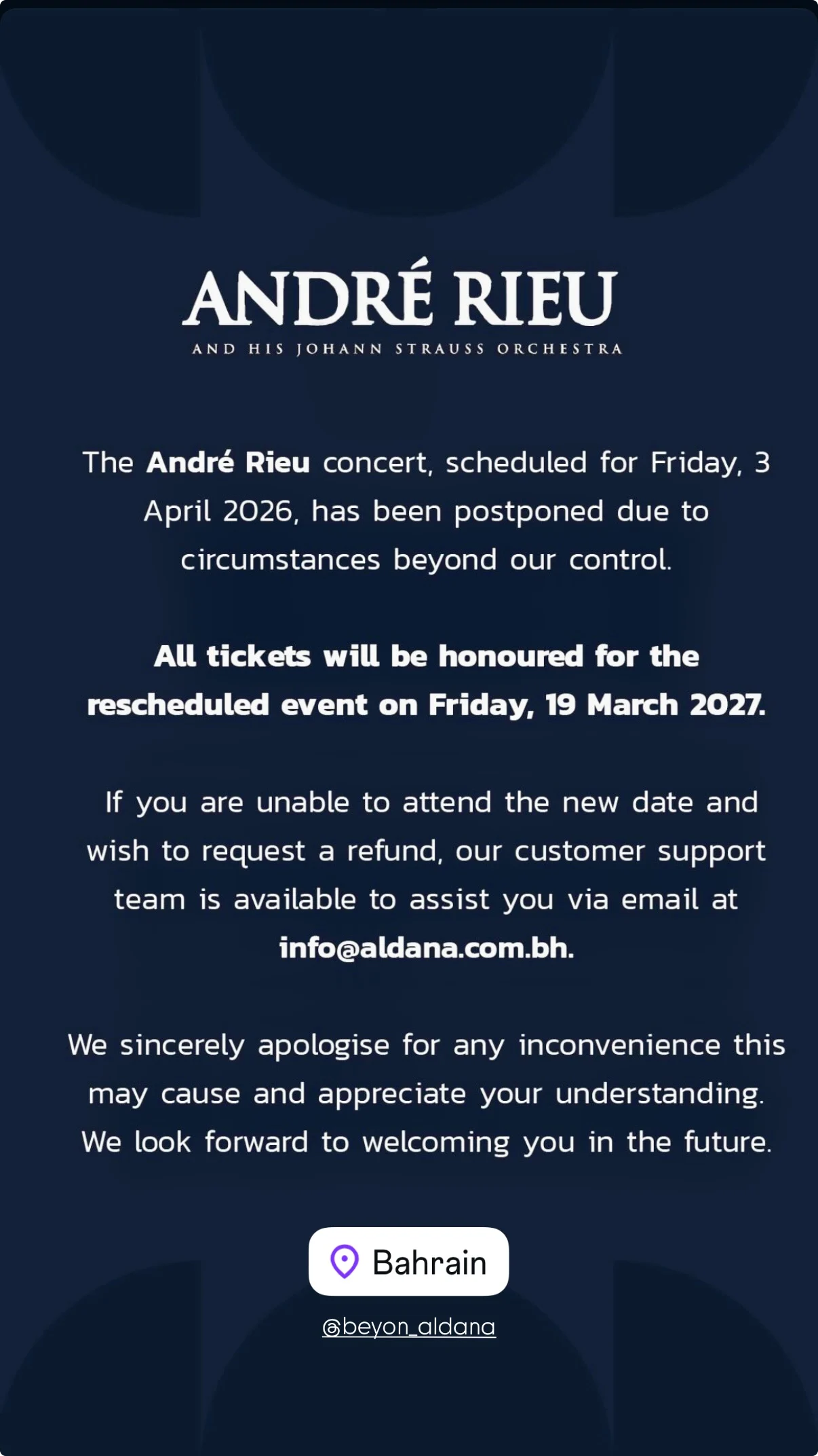 Bron: Instagram Andre Rieu