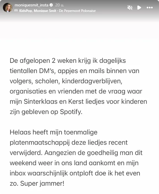 De story van Monique.