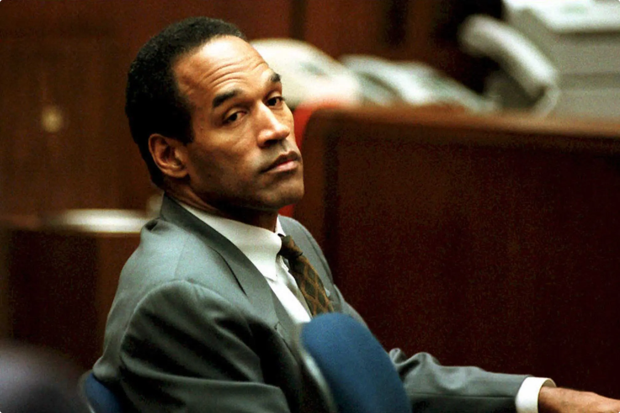 O.J. Simpson op 8 december 1994 in de rechtbank in Los Angeles - Bron: ANP