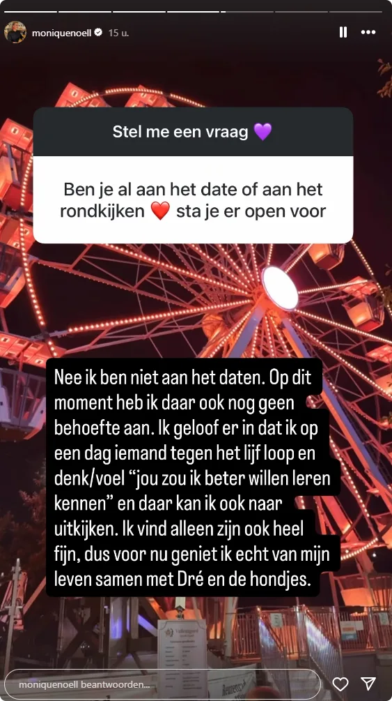 Bron: Instagram Monique Westenberg