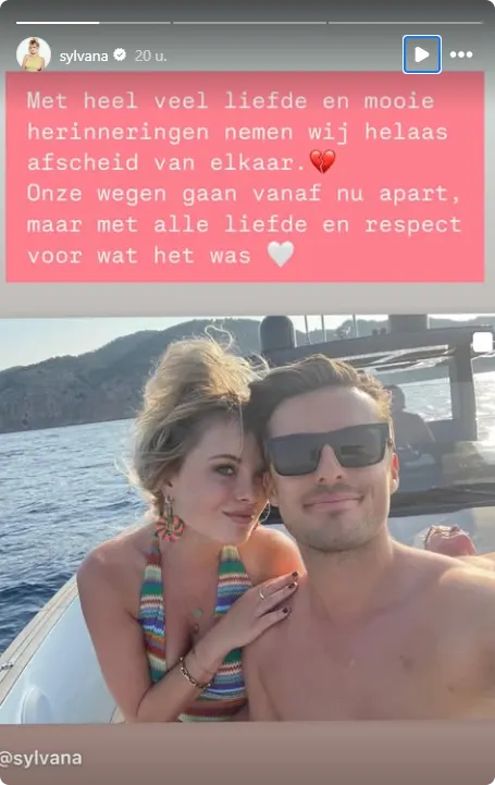 Sylvana IJsselmuiden heeft haar relatie verbroken
