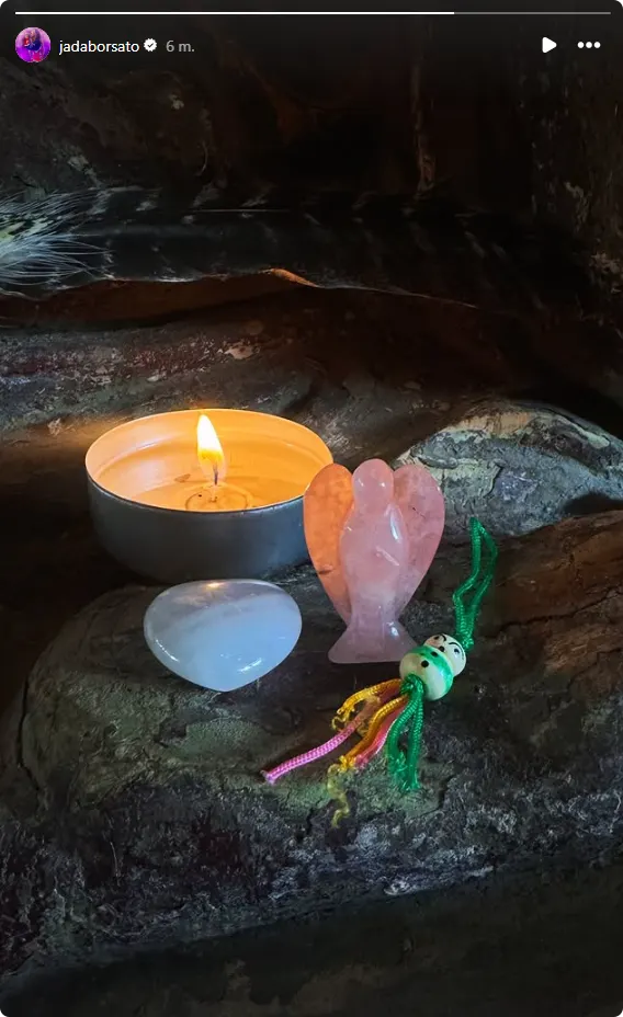 Het verhaal dat Jada Borsato deelt op Instagram.