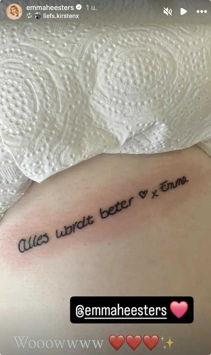 Bron: Emma Heesters op Instagram. 