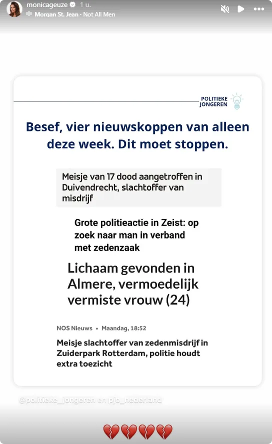 Bron: Monica Geuze op Instagram.