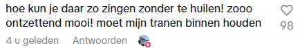 "Zo ontzettend mooi! Moet mijn tranen binnen houden"