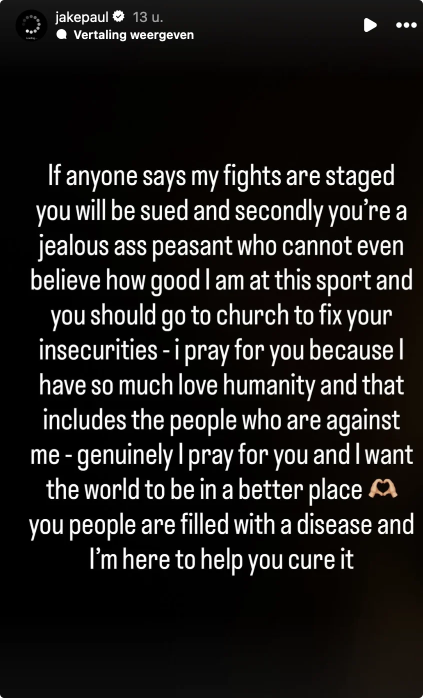Bron: Jake Paul op Instagram.