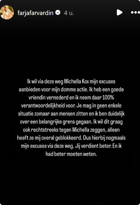 Bron: Farja Farvardin op Instagram.