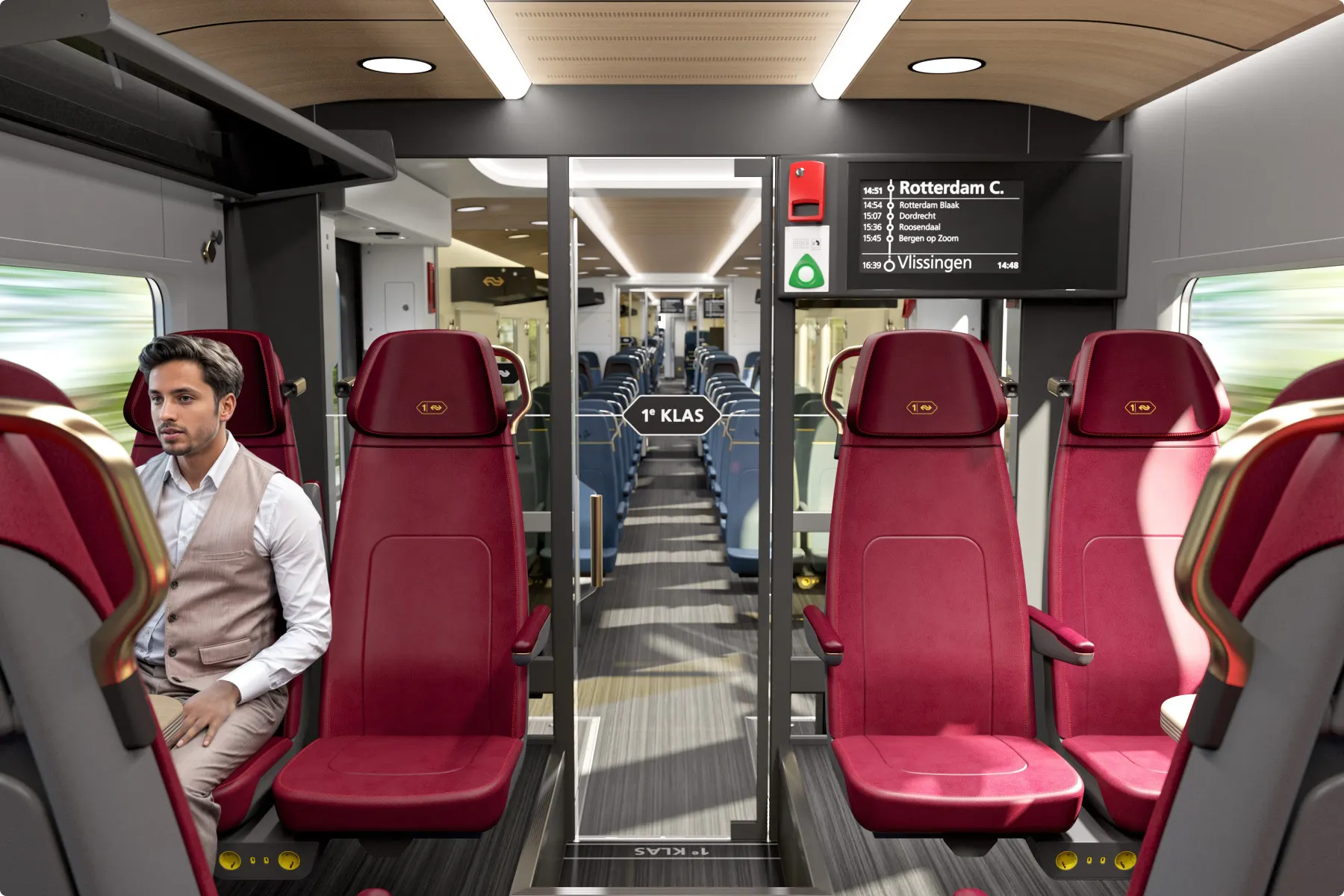 Impressie eerste klas Flirt Flex. Beeld: NS