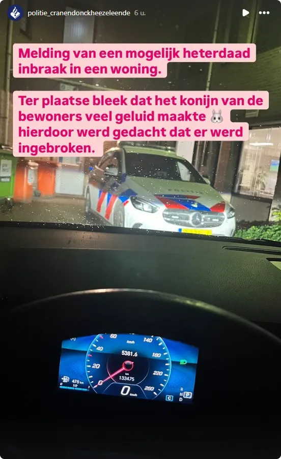 Beeld: Instagram politie Cranendonck Heeze Leende