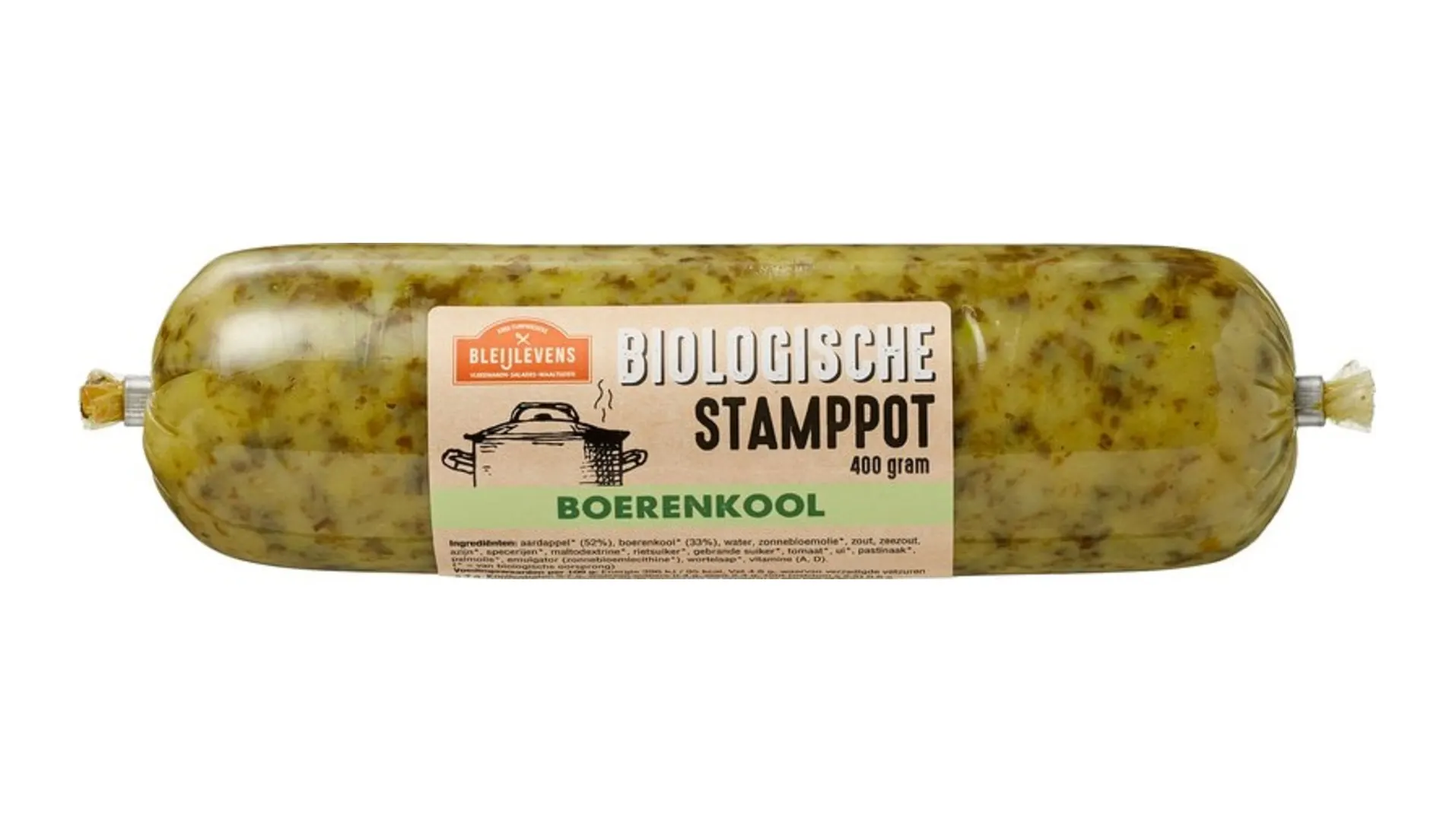 De Bleijlevens Biologische Stamppot Boerenkool. Beeld: Ekoplaza