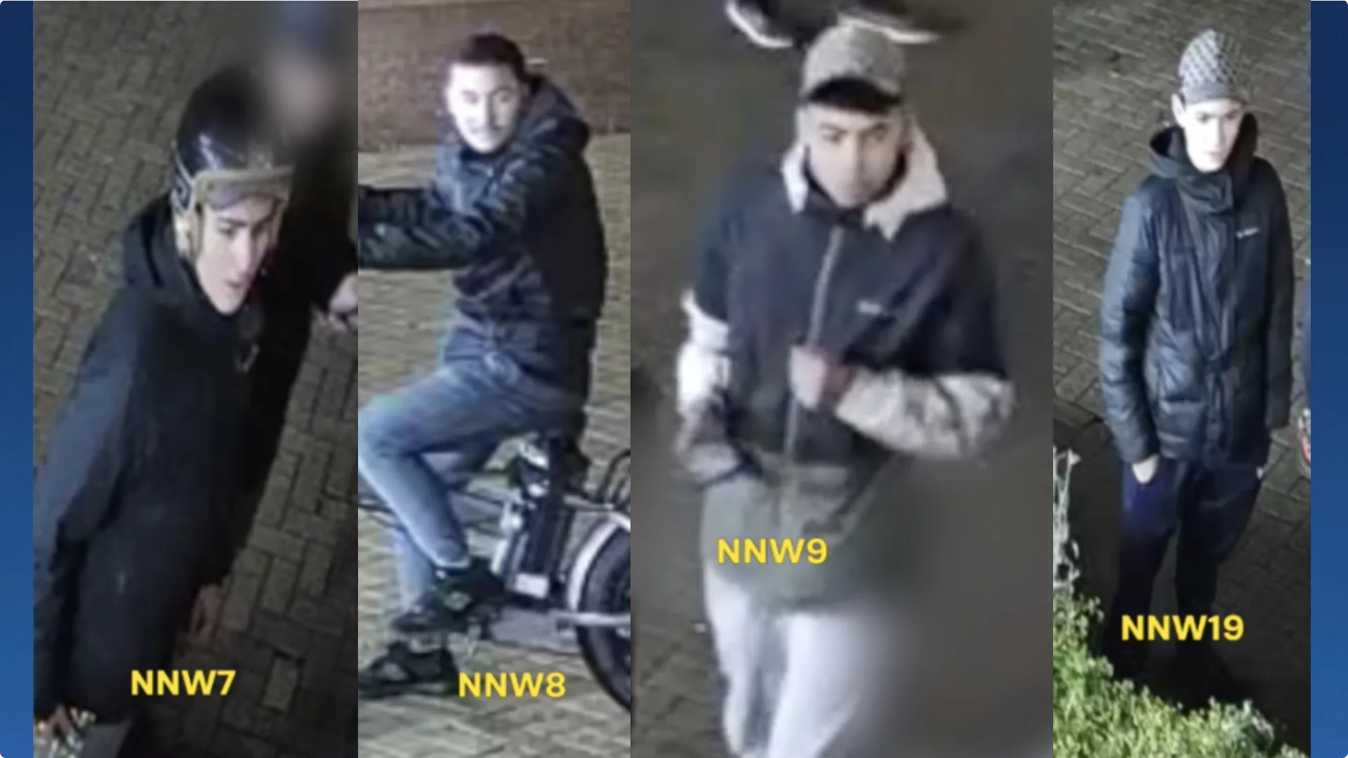 Nieuwe beelden verdachten openlijke geweldpleging Plein '40-'45. Beeld: Politie