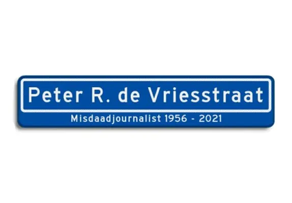 Peter R de Vries straatnaambord