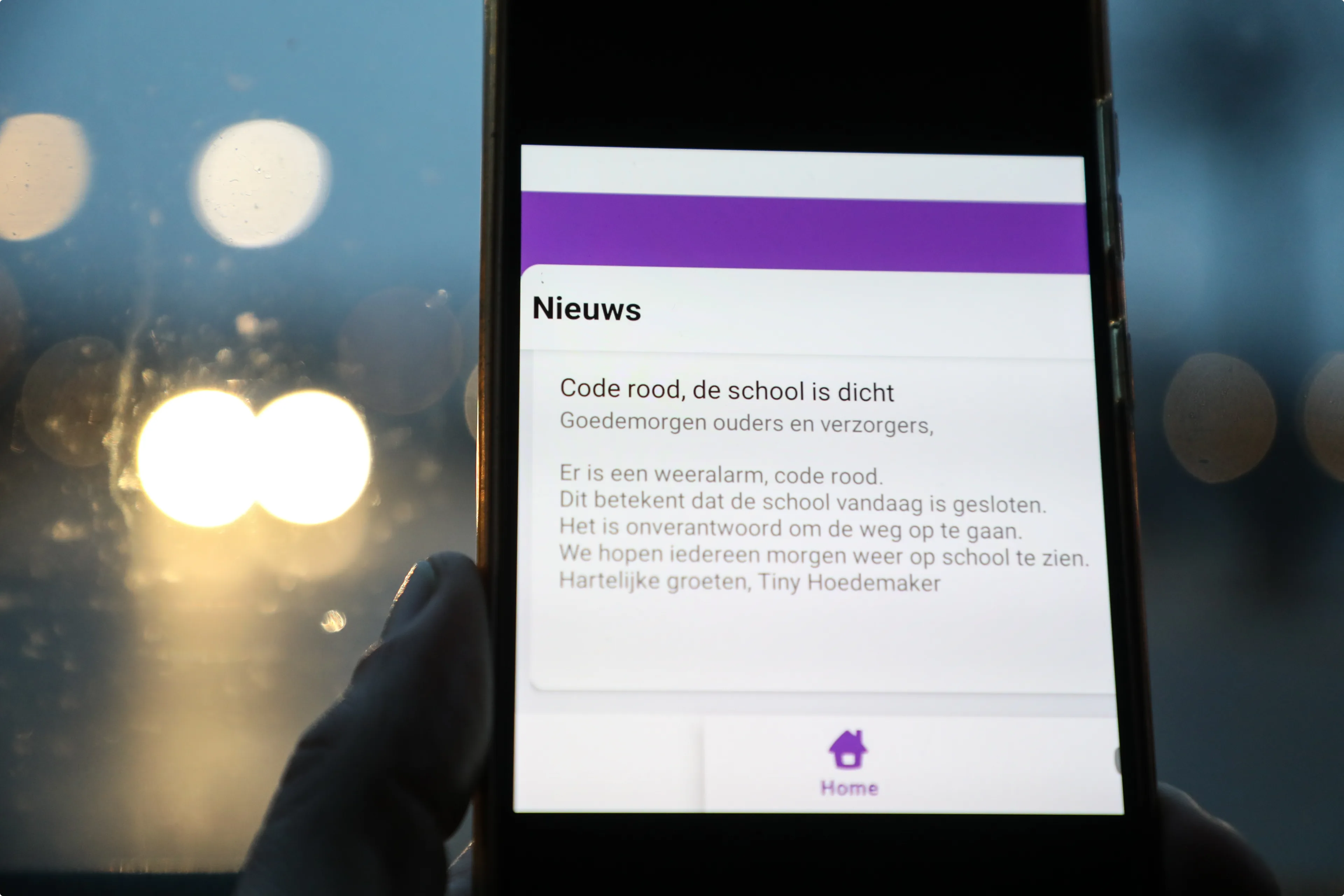 Scholen houden de deuren dicht vanwege code rood. Beeld: ANP