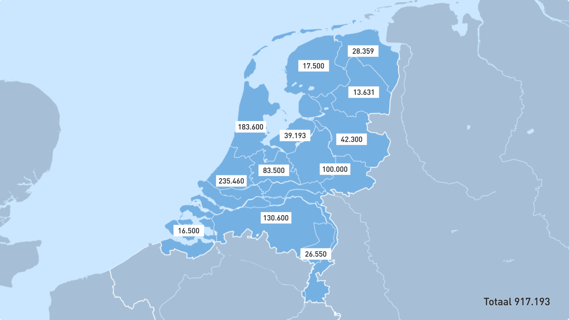 Aantal woningen volgens plan De Jonge