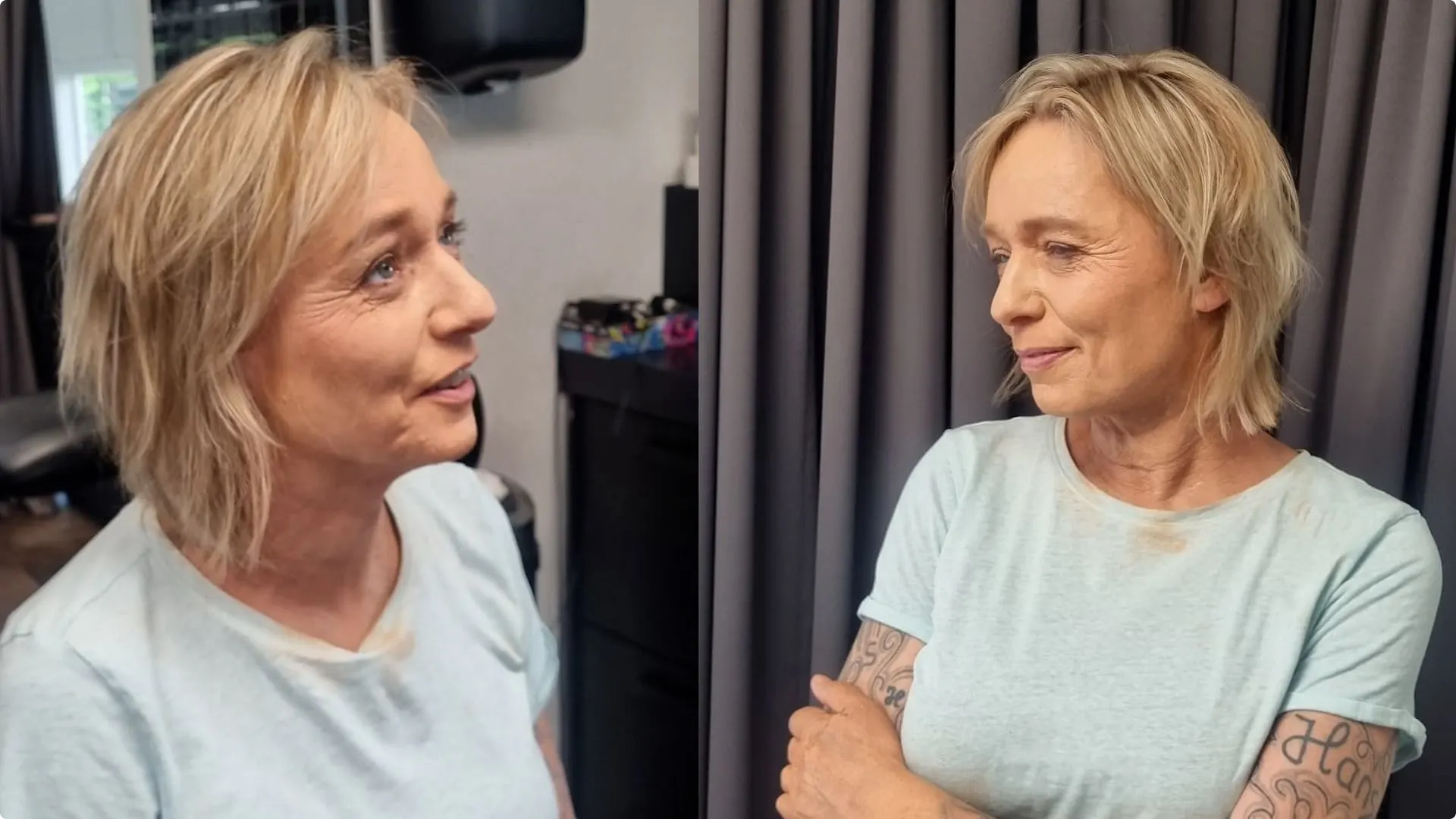 Met make-up kan Joke de tattoos in haar gezicht verbergen Beeld: Privé