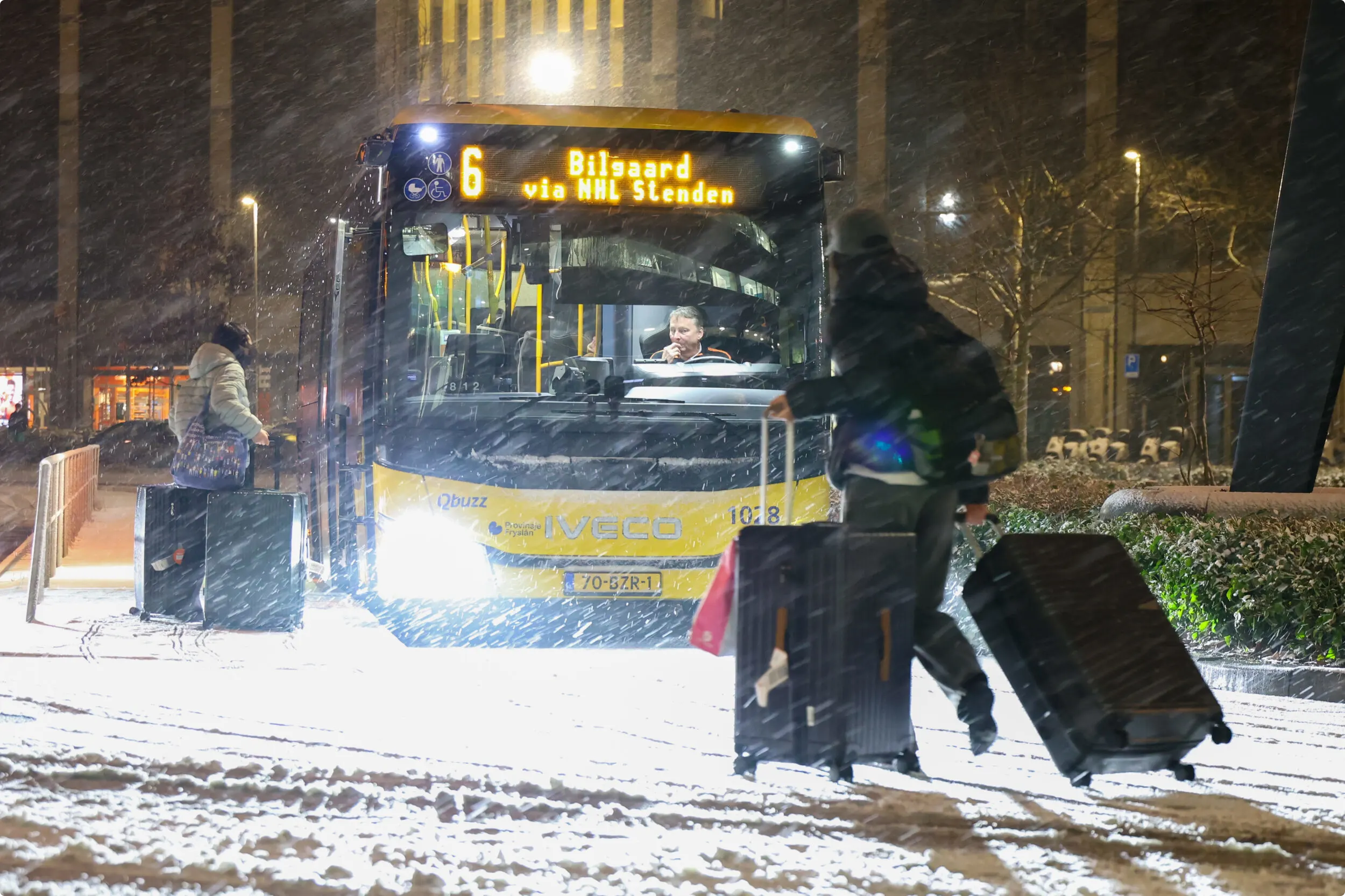 Flinke sneeuwval in centrum van Leeuwarden. Beeld: CAMJO Media